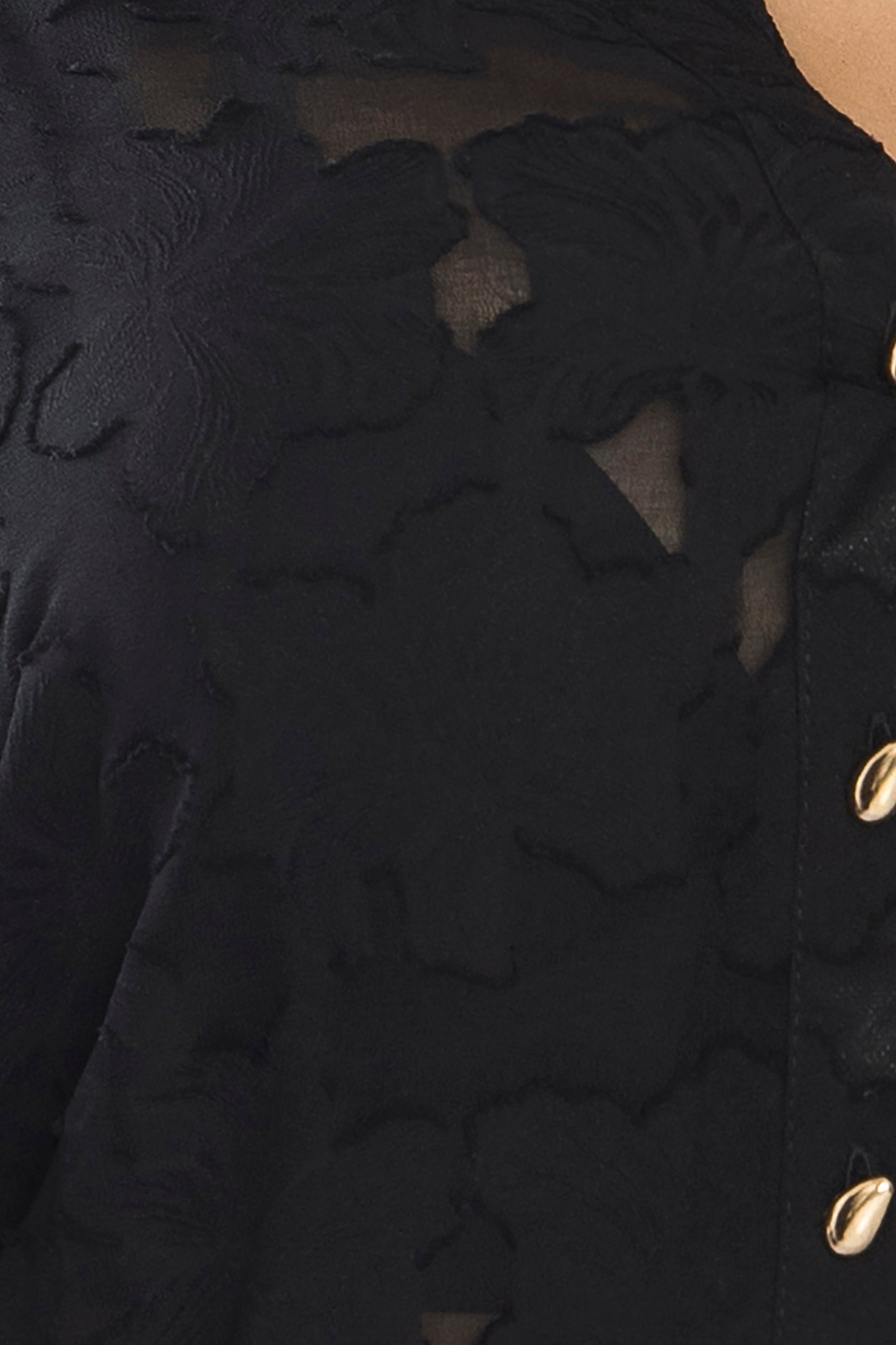 Camisa Bordada Negro - CRISTINA