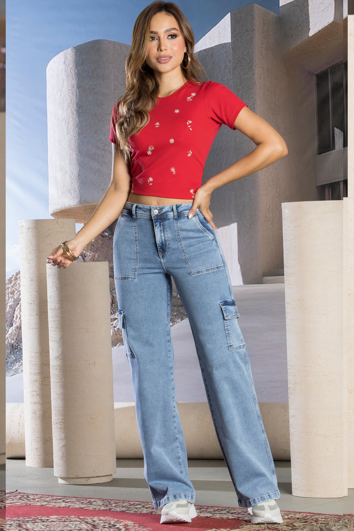 Jean Wide Leg Tiro Alto Azul Claro – SORPRESA
