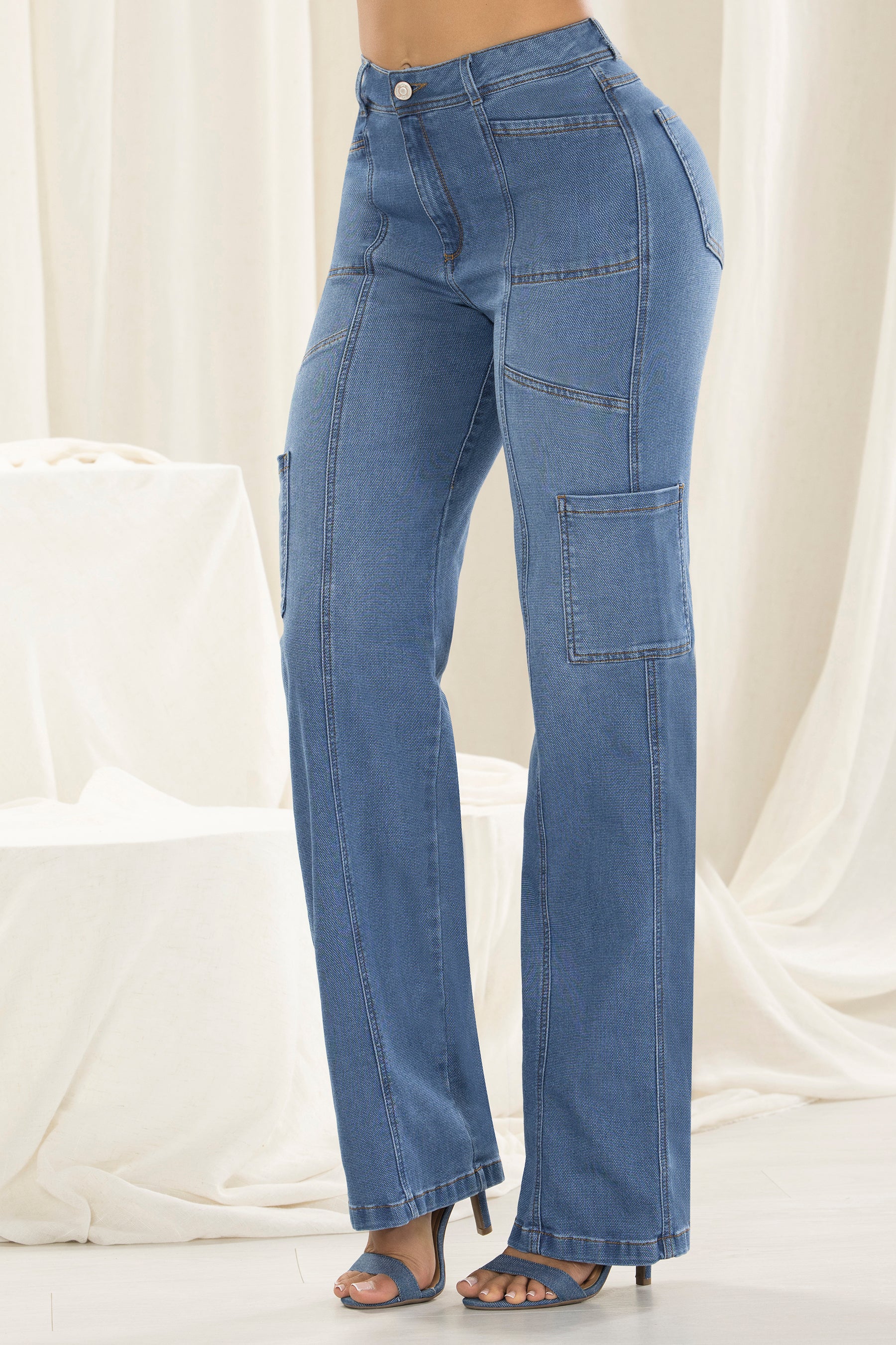 Jean Wide Leg Cargo ATLÁNTICO