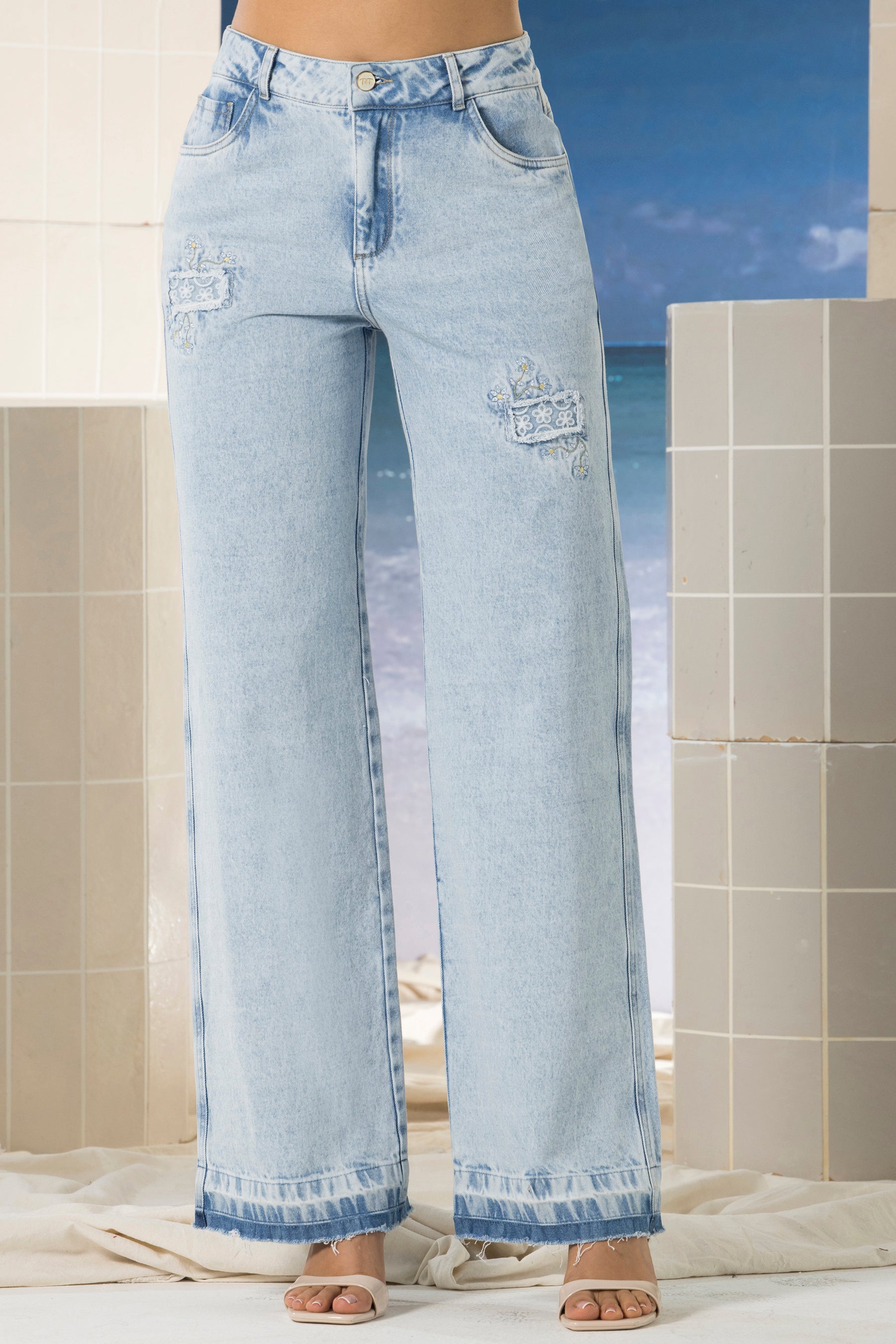 Jean Palazzo Tiro Alto Azul Claro – CHISPITA