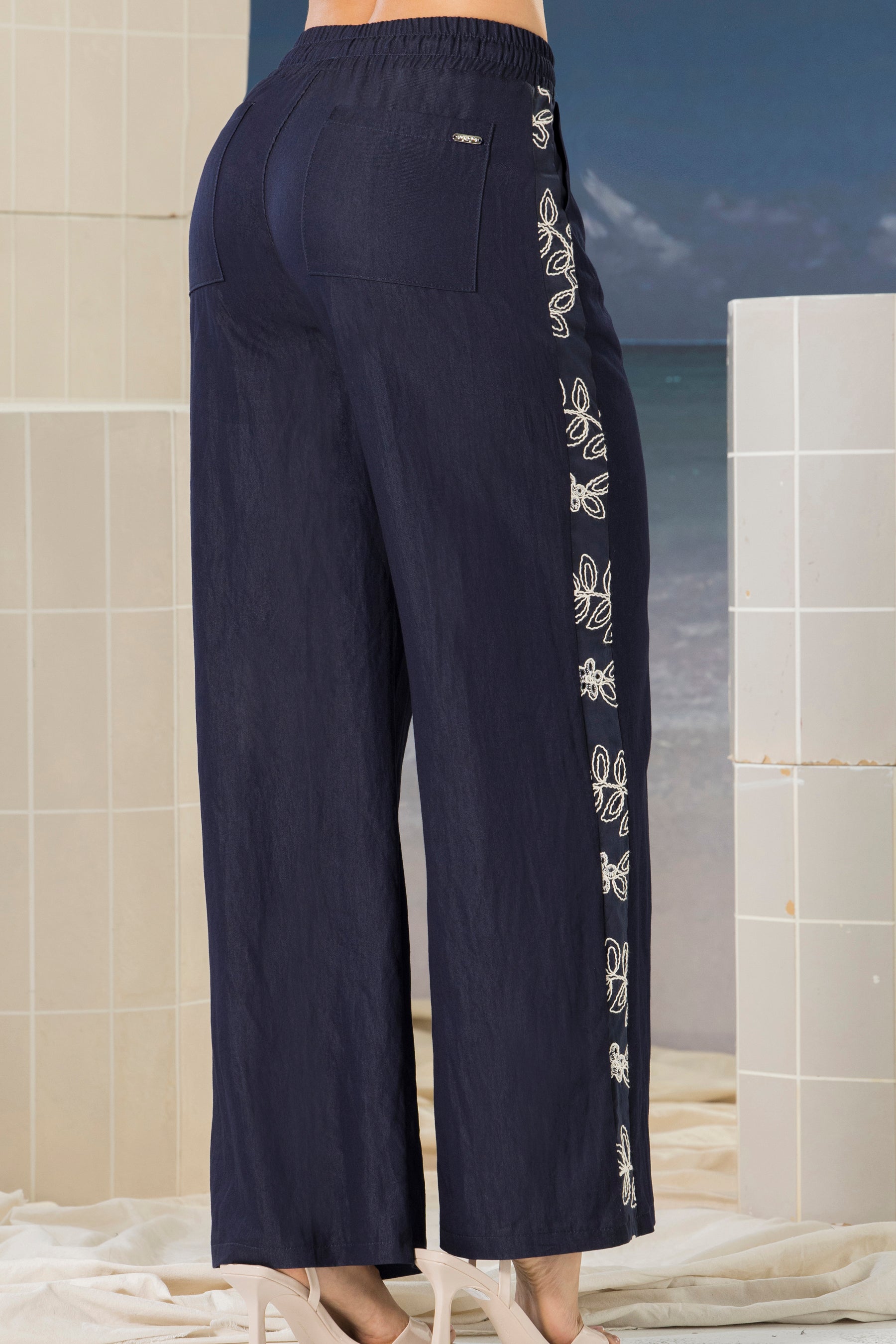 Pantalón Tiro Alto Azul Oscuro – INSPIRACIÓN
