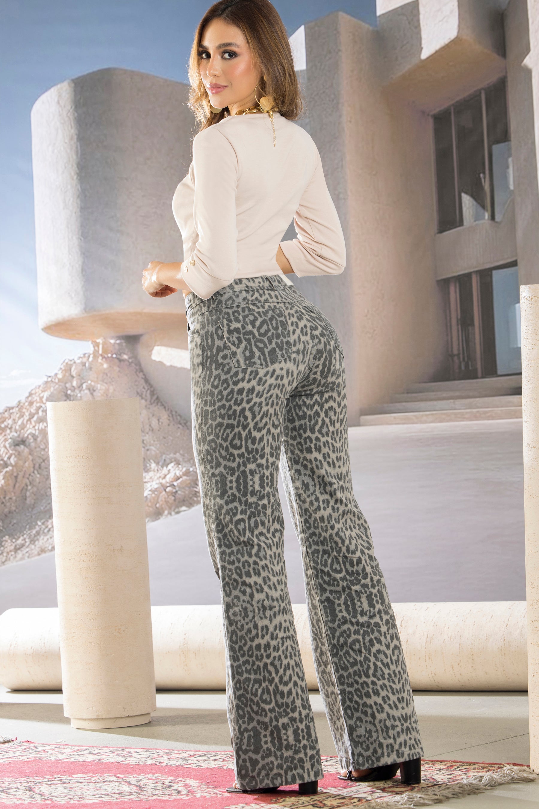 Jean Wide Leg Tiro Alto Animal Print – PLACER